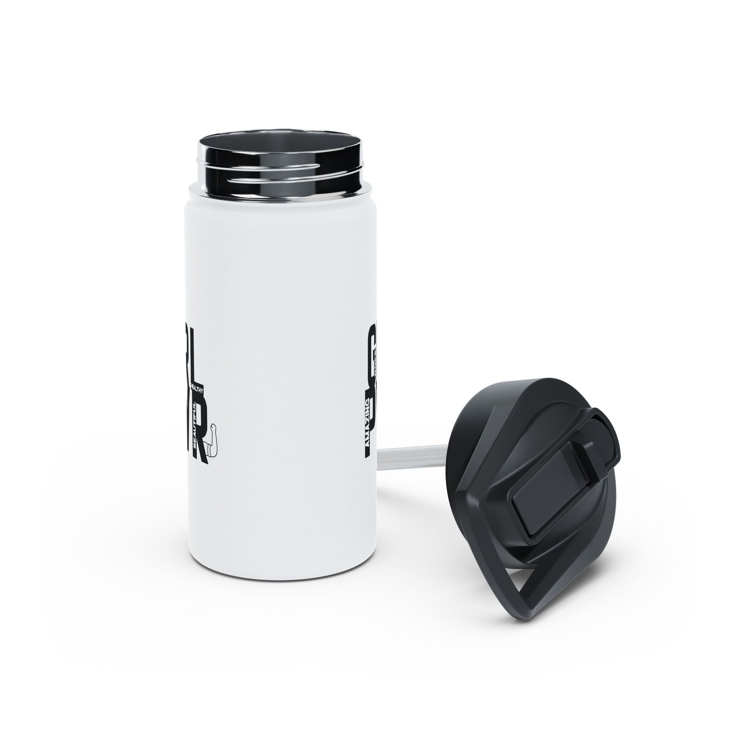 Girl Pwr  Stainless Steel Water Bottle, Standard Lid