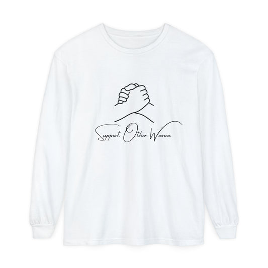 Support Other women Women Garment-dyed Long Sleeve T-Shirt