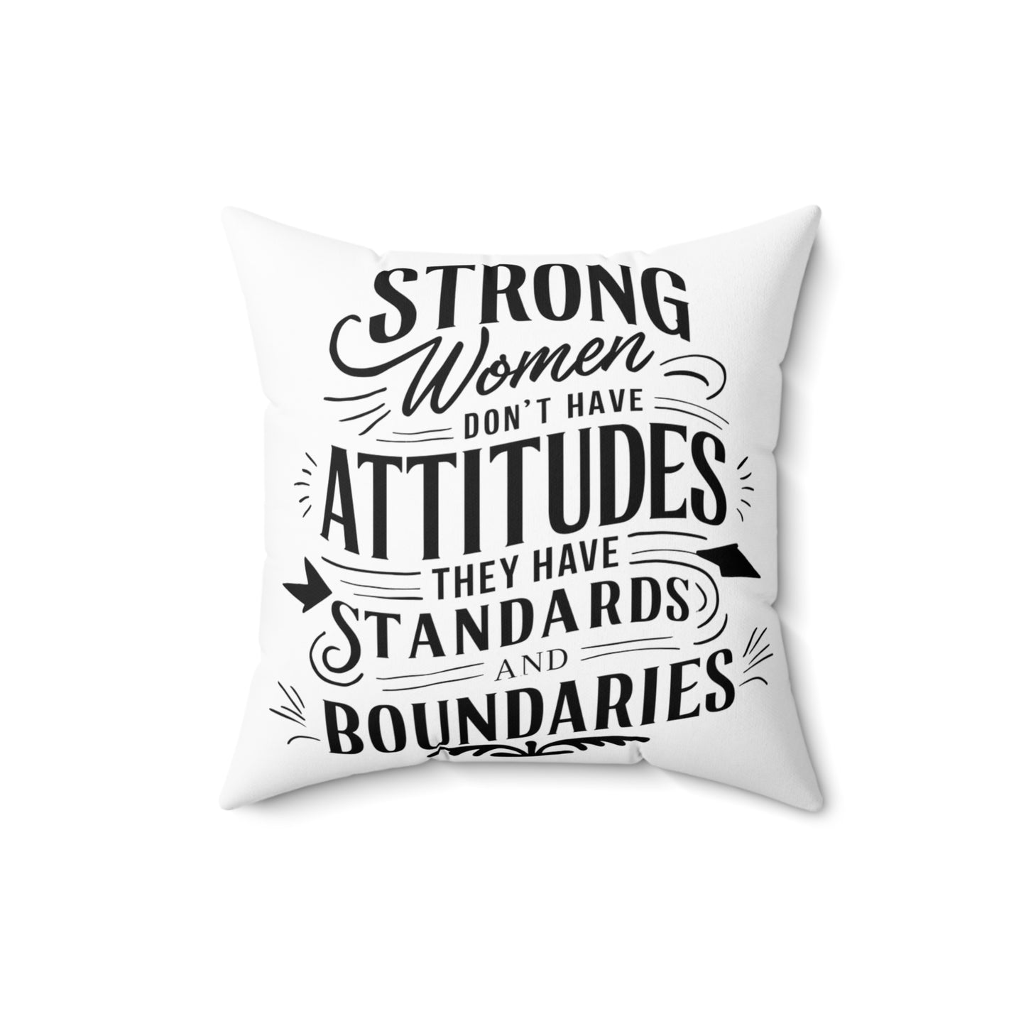 Strong Woman Spun Polyester Square Pillow