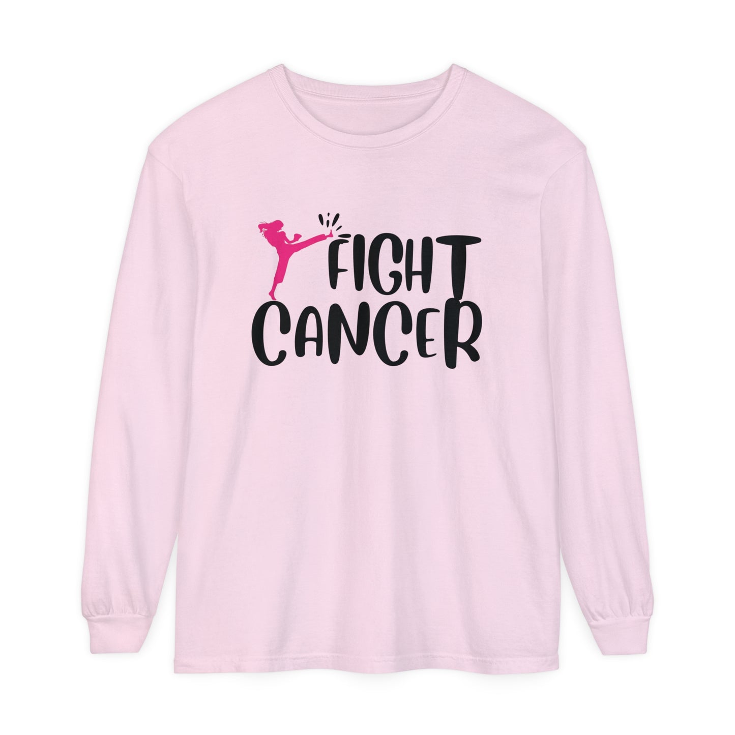 Fight Cancer Unisex Garment-dyed Long Sleeve T-Shirt