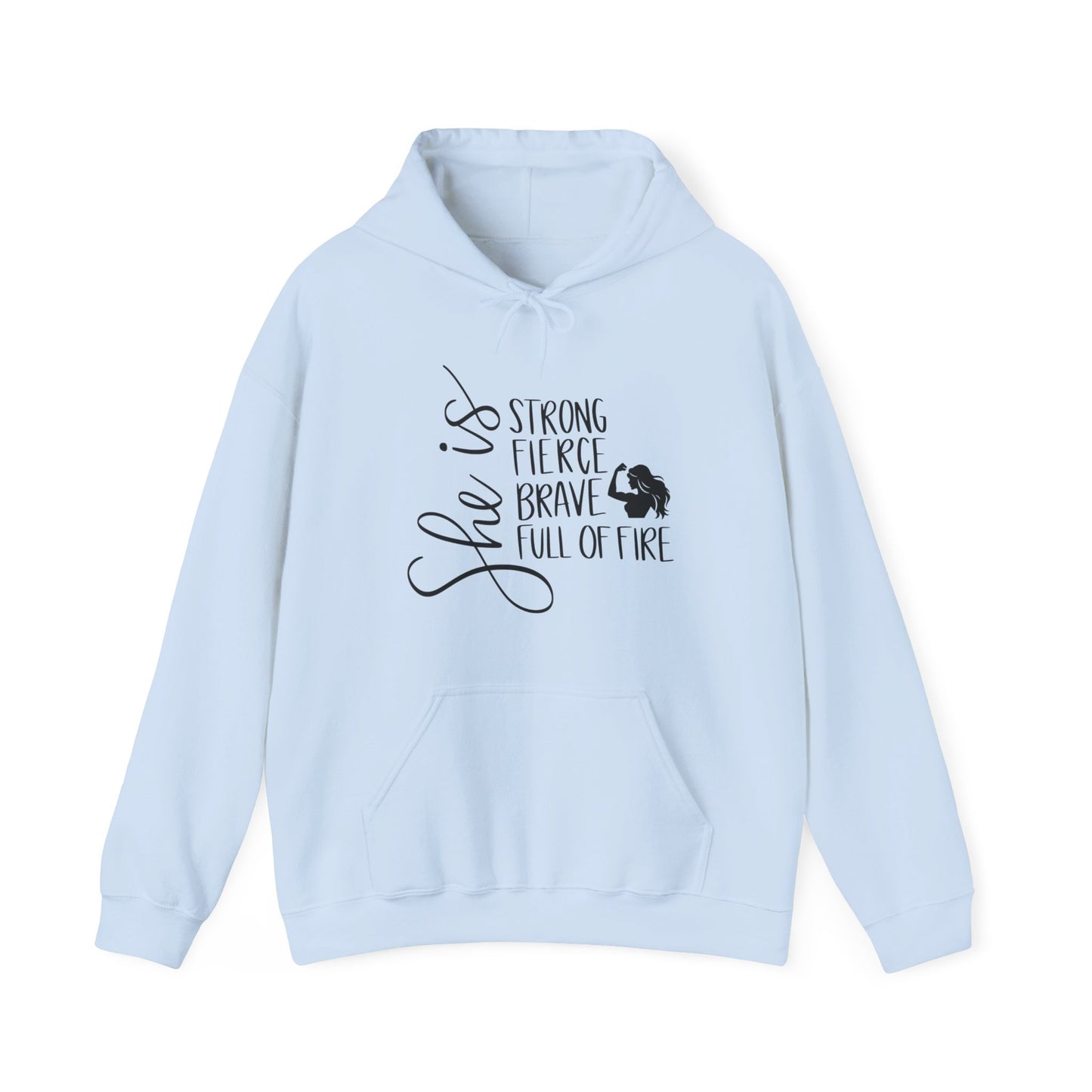 She Is Strong Fierce Brave Unisex Heavy Blend™ Hooded Sweatshirt