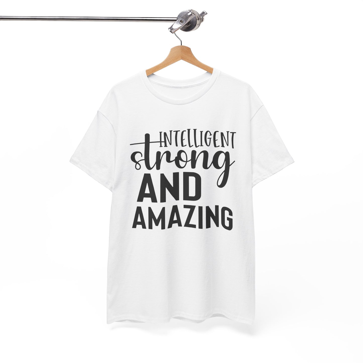 Intelligent Strong Printed T Shirt with Hearts