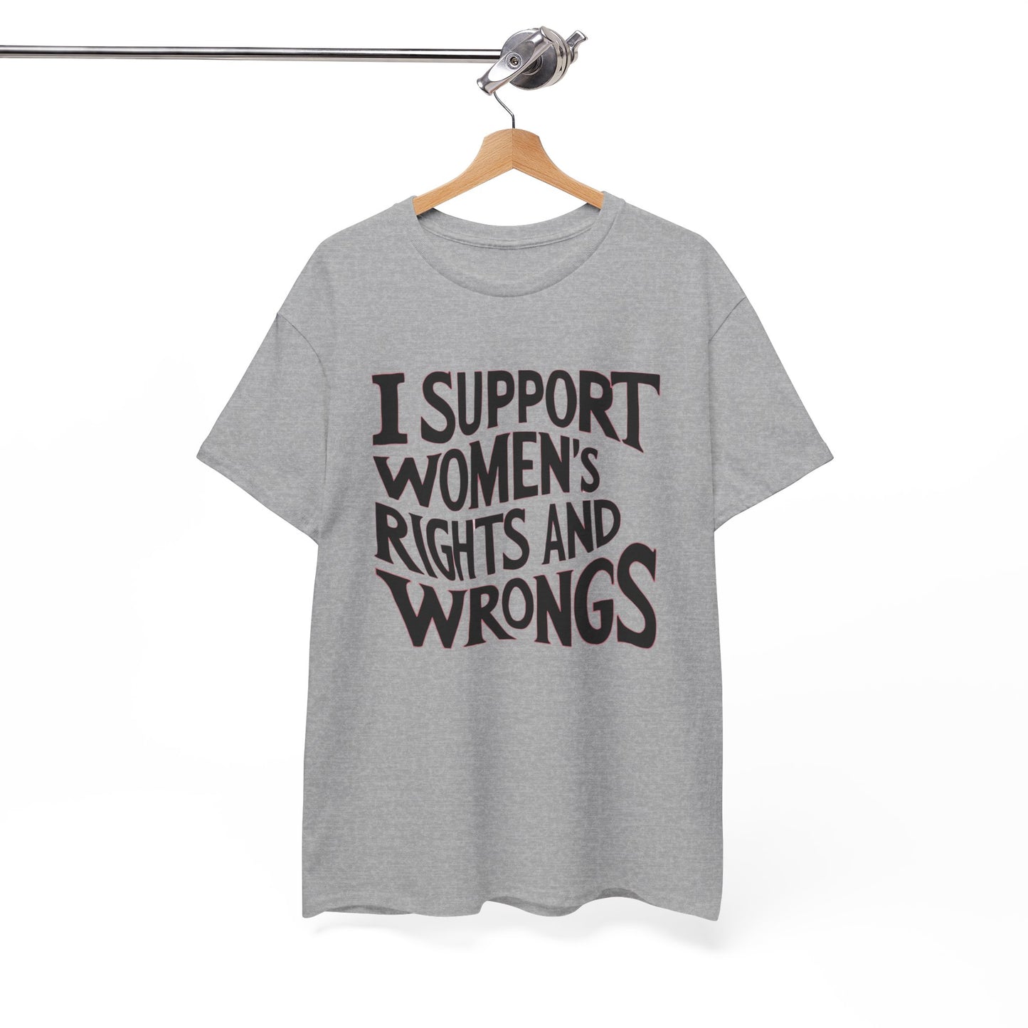 I Support Printed T Shirt with Hearts