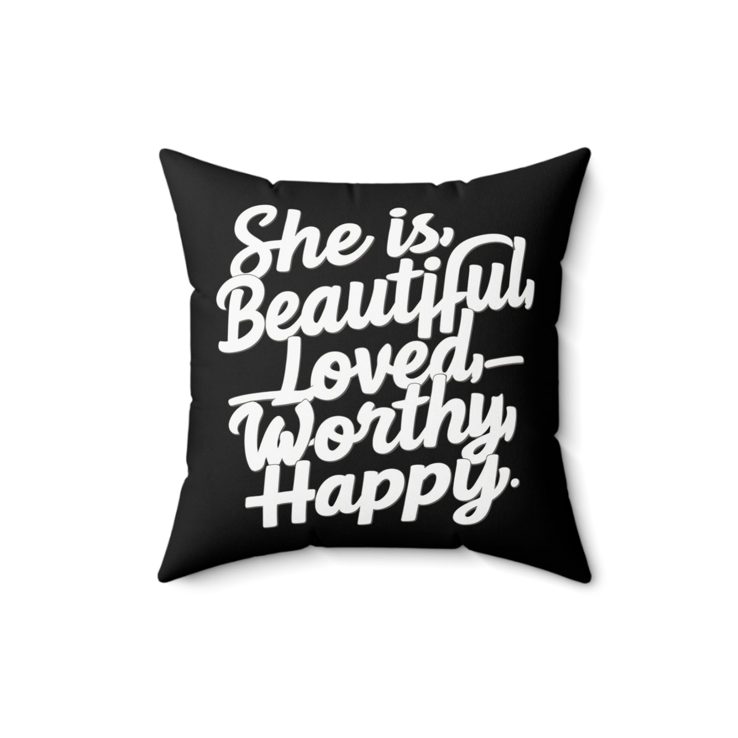 She Is Spun Polyester Square Pillow