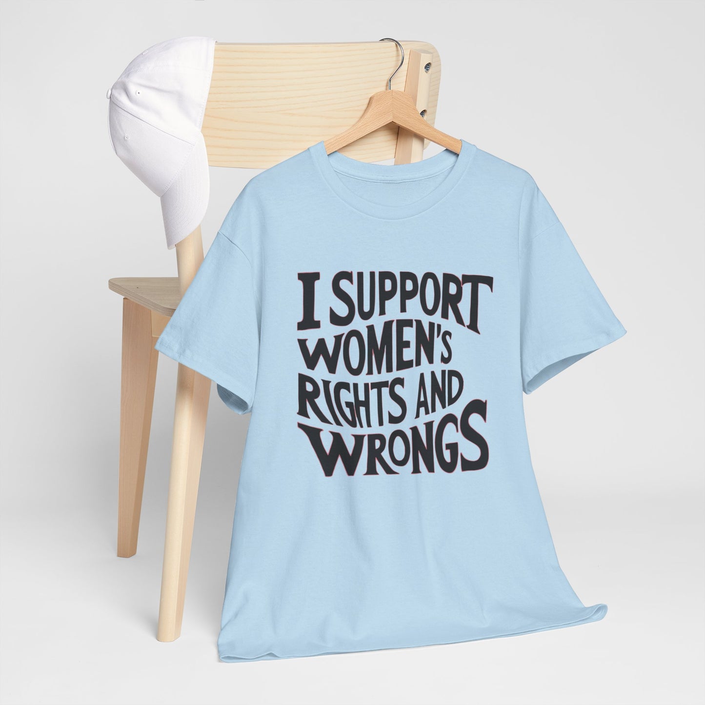 I Support Printed T Shirt with Hearts