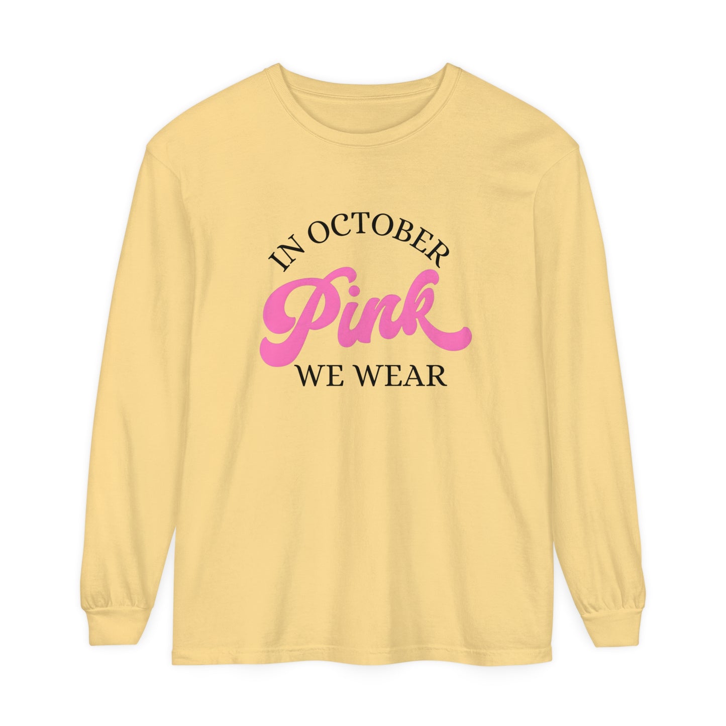 In October Unisex Garment-dyed Long Sleeve T-Shirt