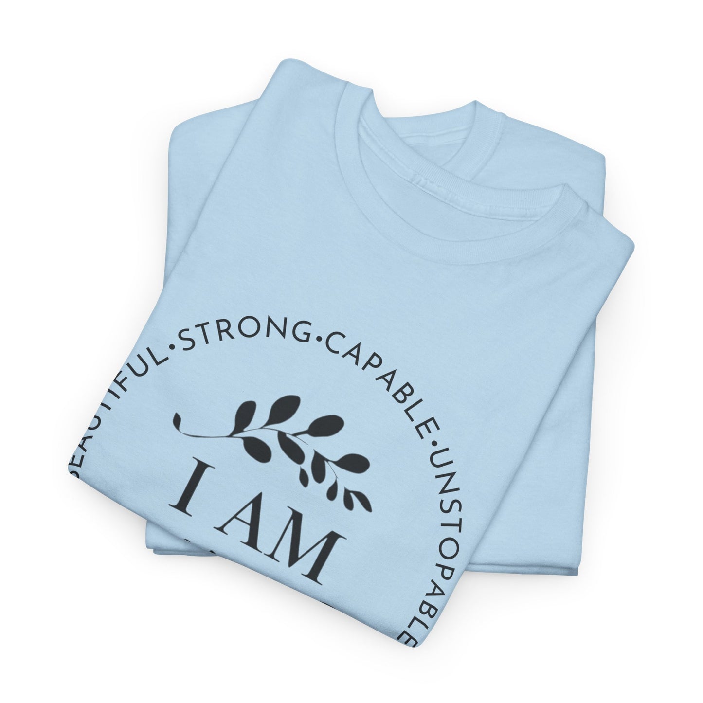 I AM Printed T Shirt with Hearts