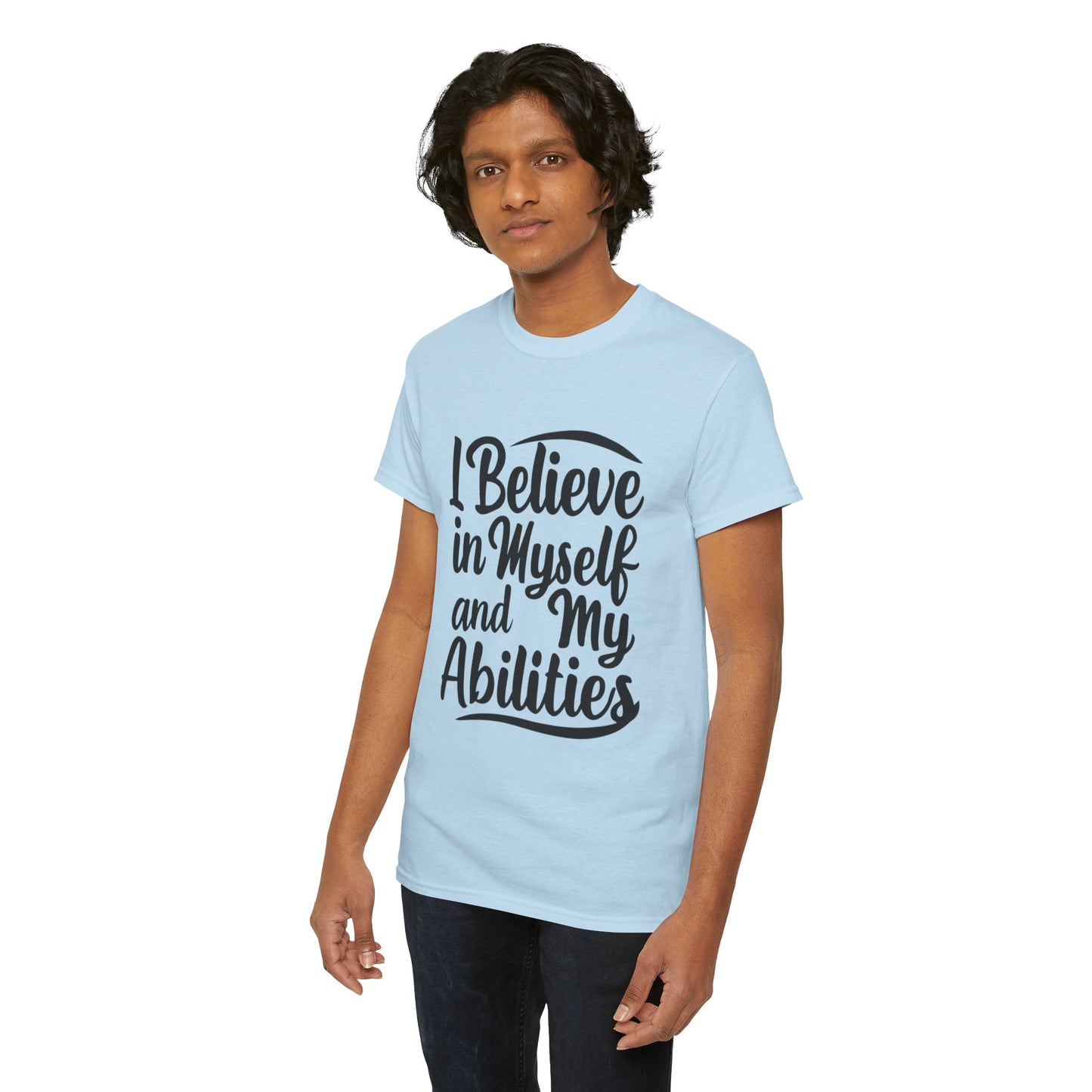 I Believe Printed T Shirt with Hearts