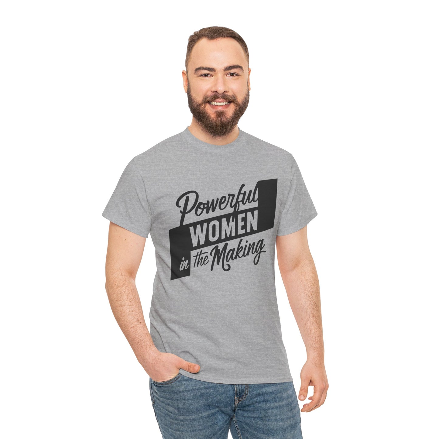 Powerful Women Printed T Shirt with Hearts