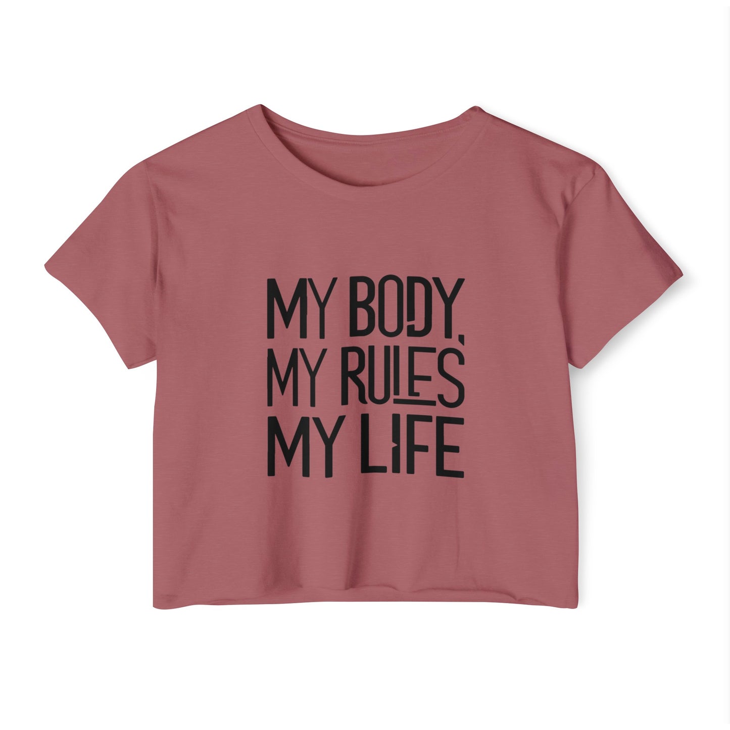My Body, My Rules, Women's Festival Crop Top