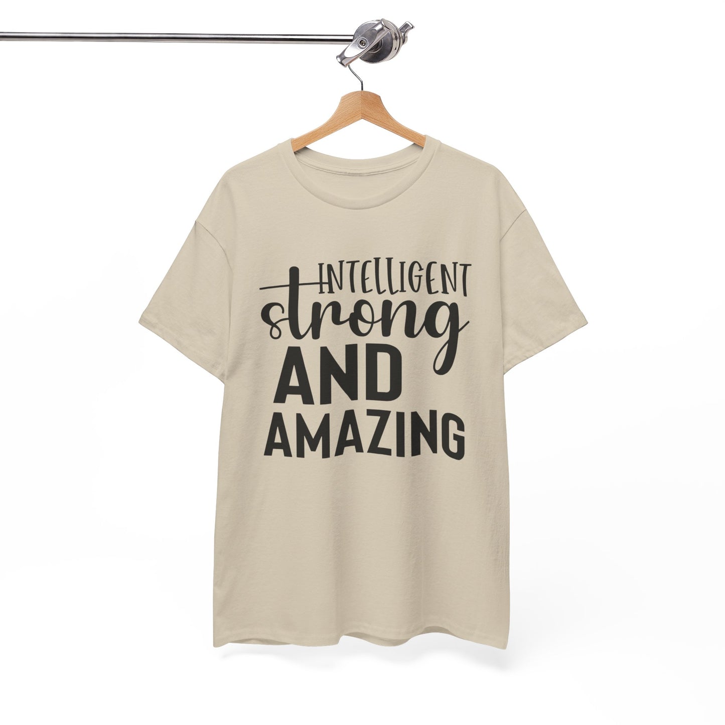 Intelligent Strong Printed T Shirt with Hearts
