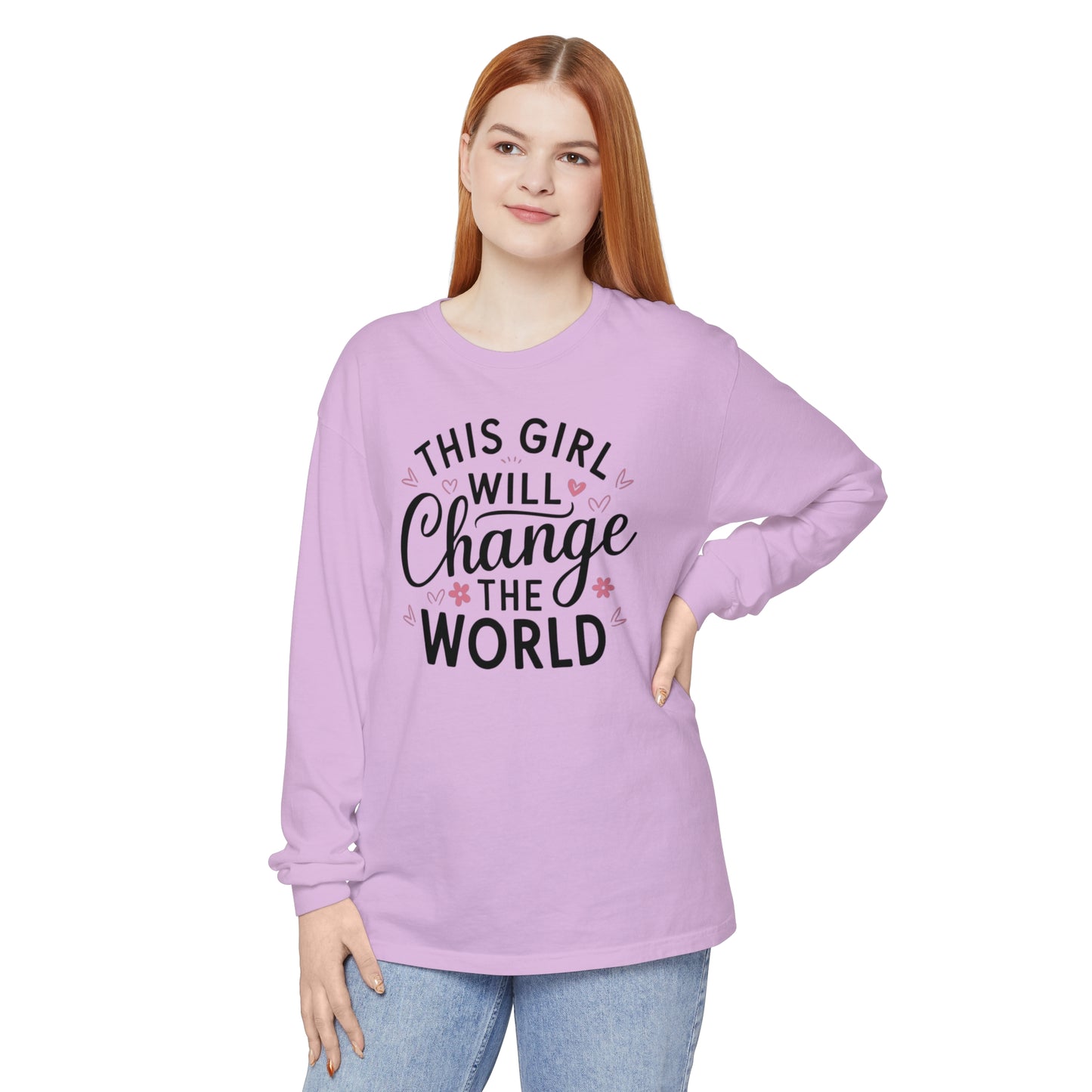 This Girl Garment-dyed Long Sleeve T-Shirt