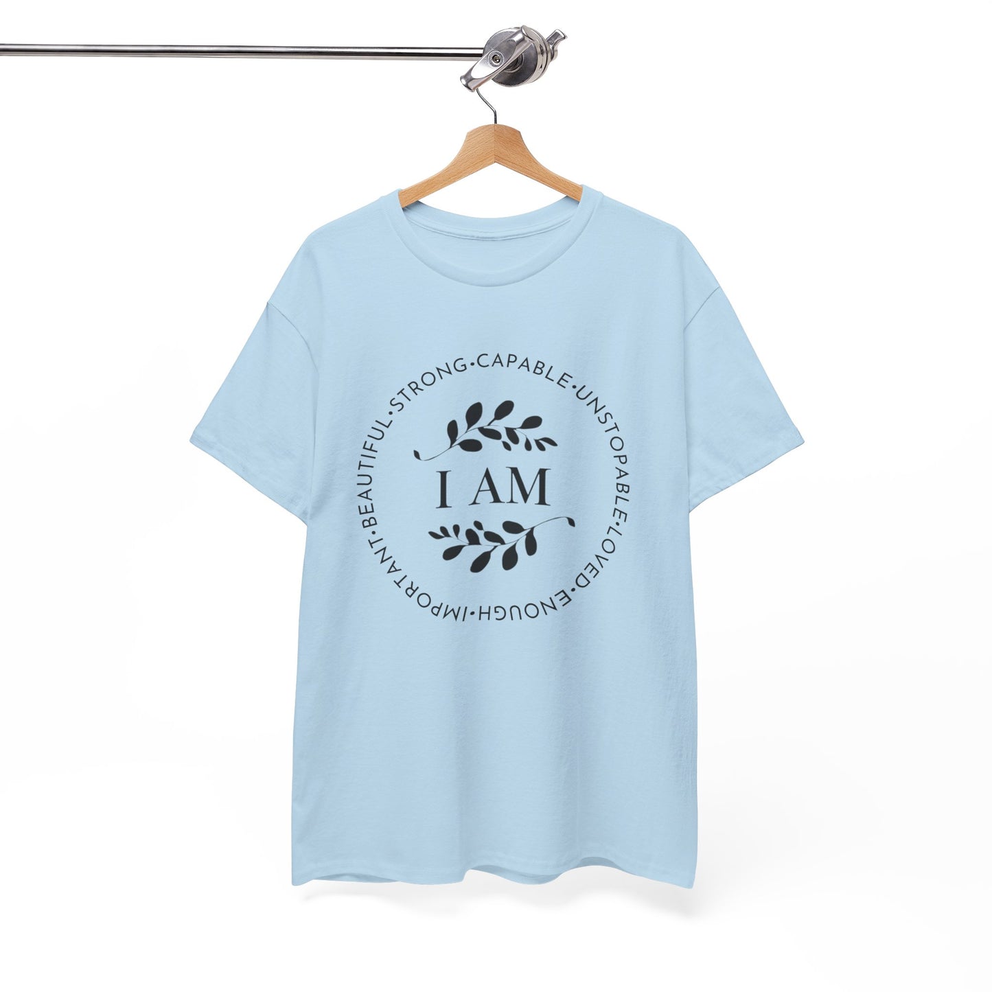 I AM Printed T Shirt with Hearts