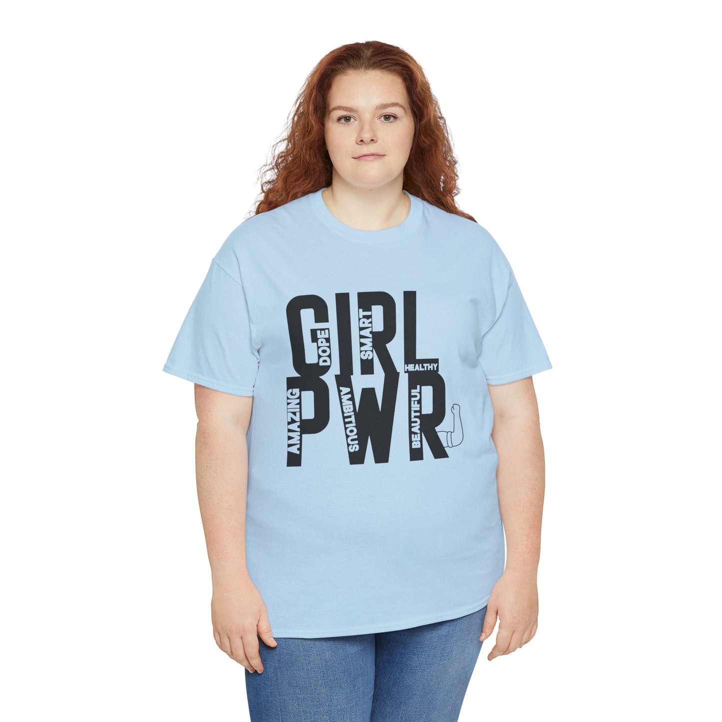 GIRL PWR Printed T Shirt with Hearts