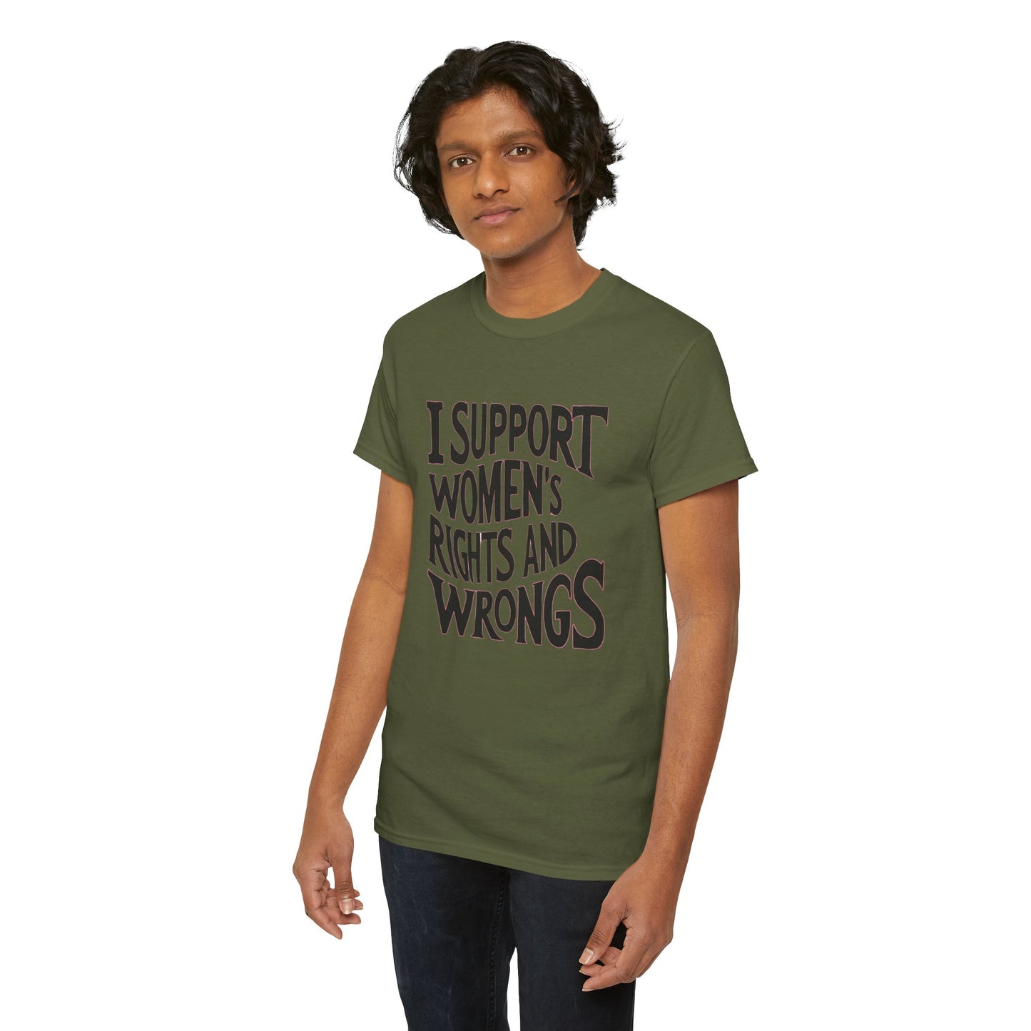 I Support Printed T Shirt with Hearts