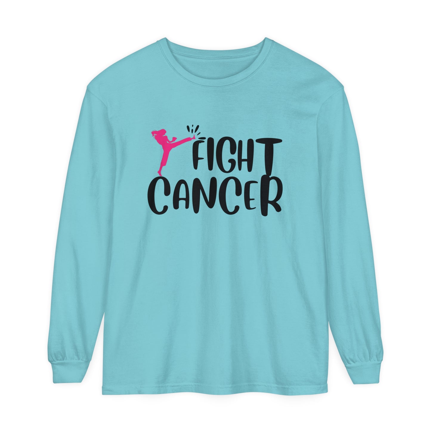 Fight Cancer Unisex Garment-dyed Long Sleeve T-Shirt