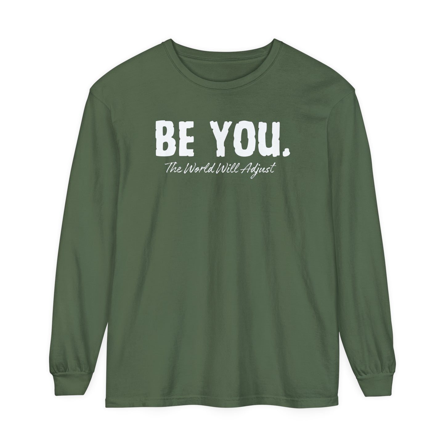Be You Women Garment-dyed Long Sleeve T-Shirt