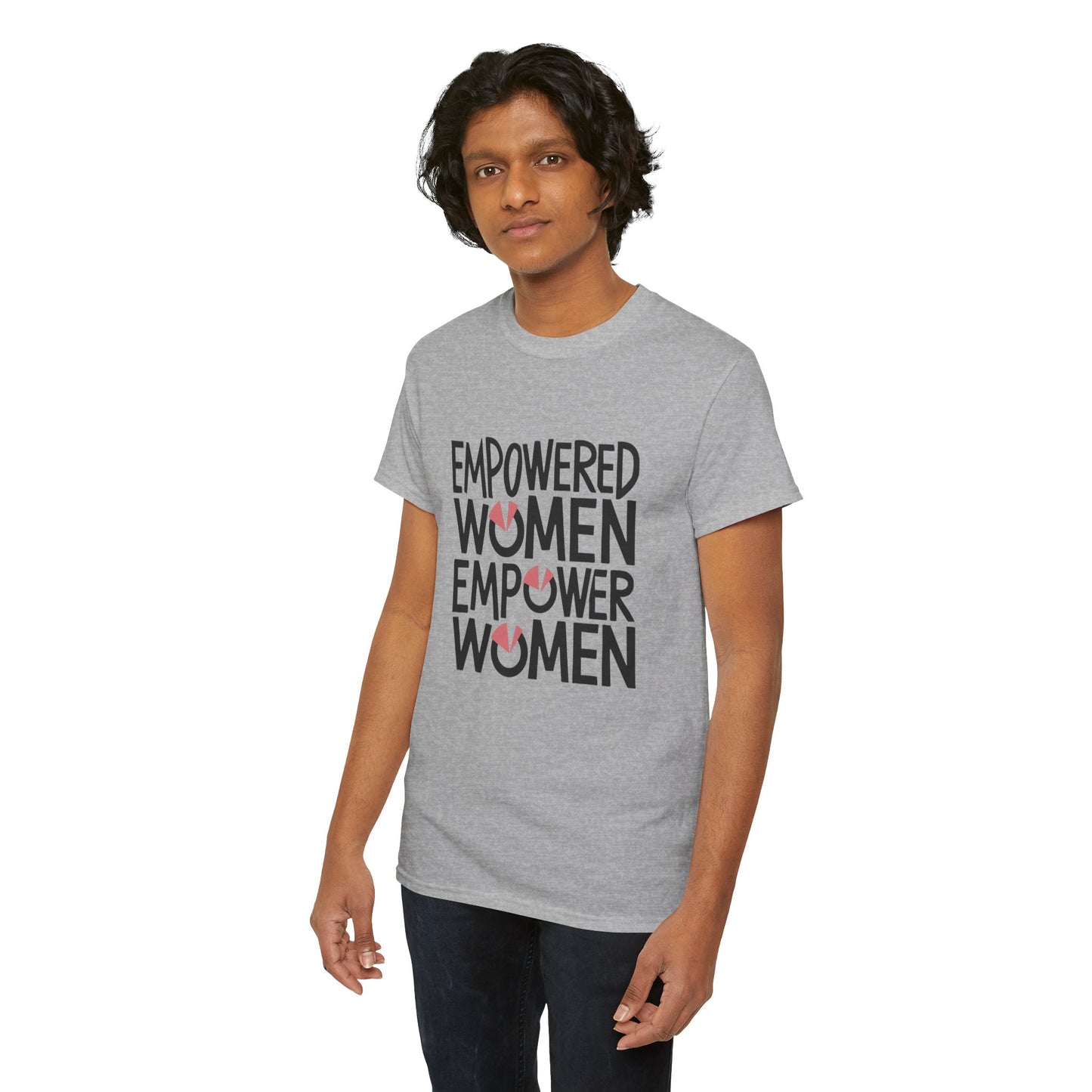 Empowered Printed T Shirt with Hearts