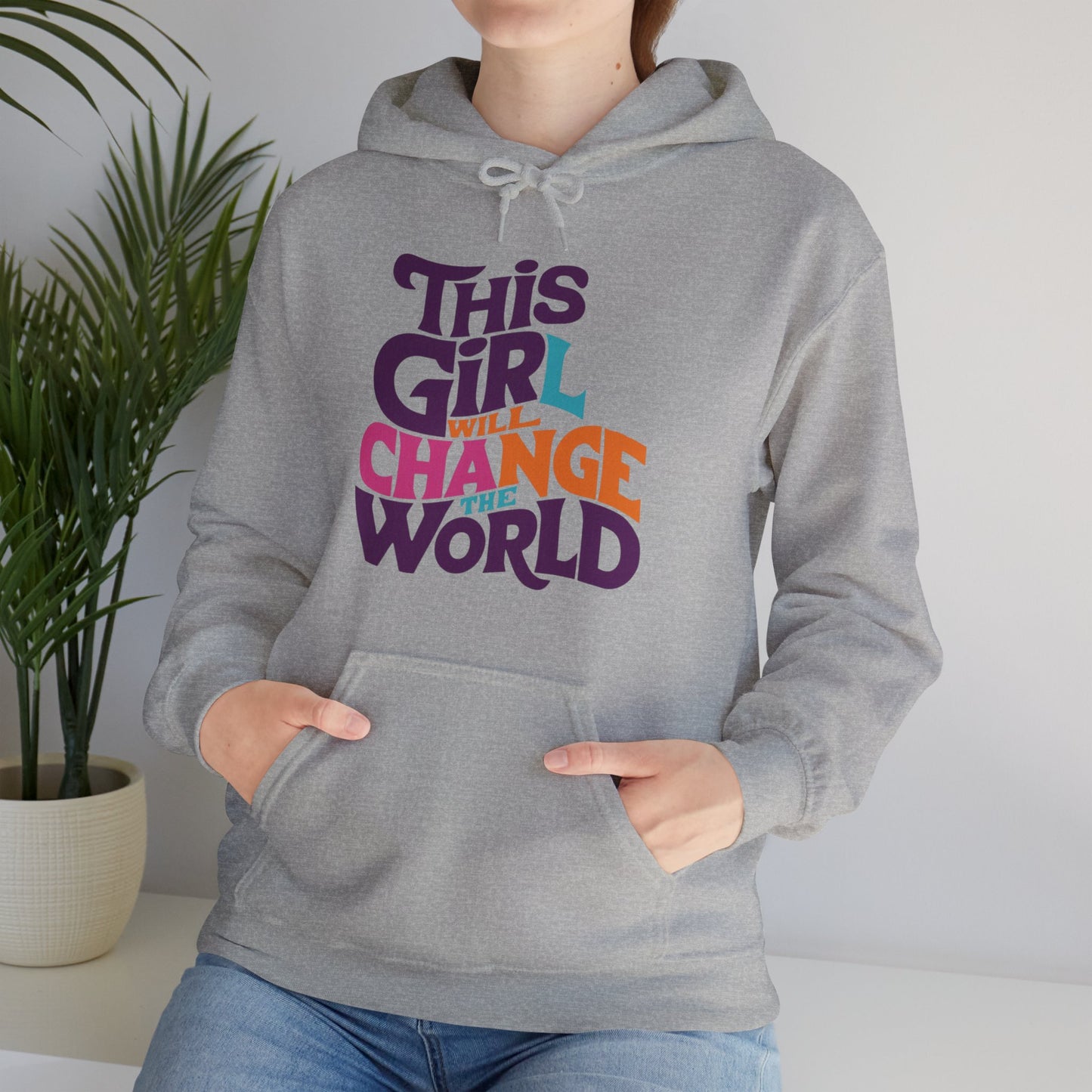 This Girl Will Change The World Unisex Heavy Blend™ Hooded Sweatshirt