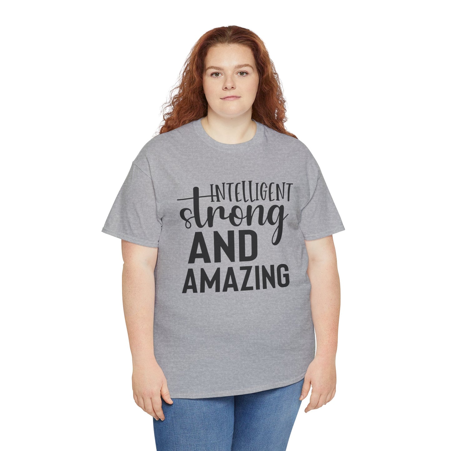 Intelligent Strong Printed T Shirt with Hearts