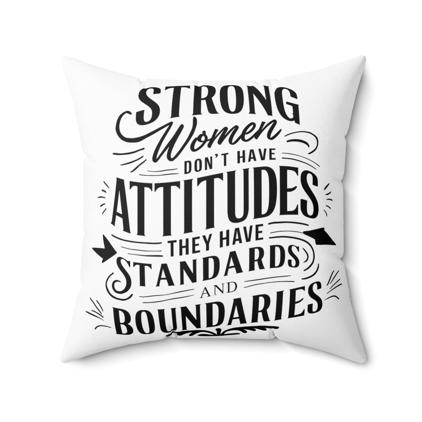 Strong Woman Spun Polyester Square Pillow