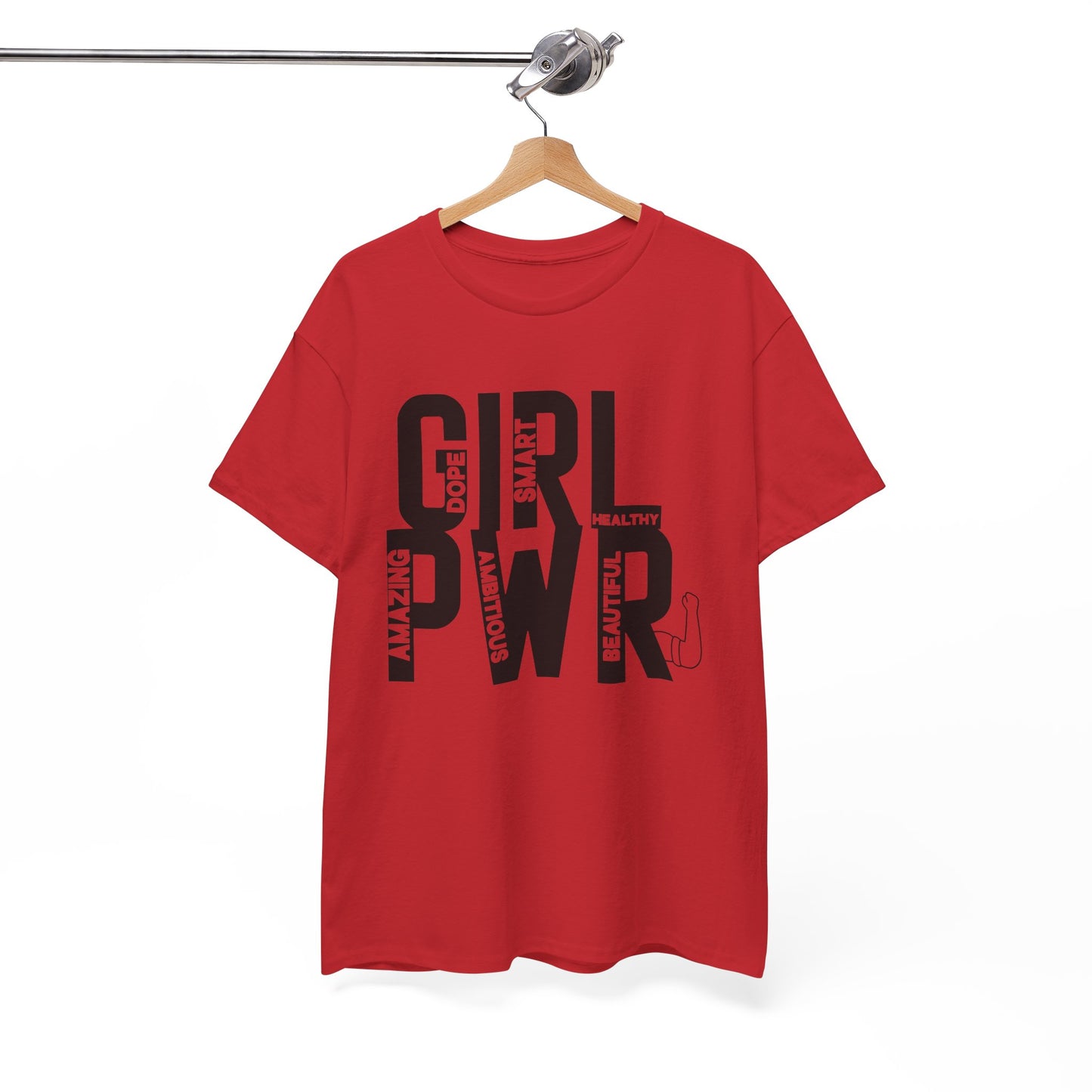 GIRL PWR Printed T Shirt with Hearts