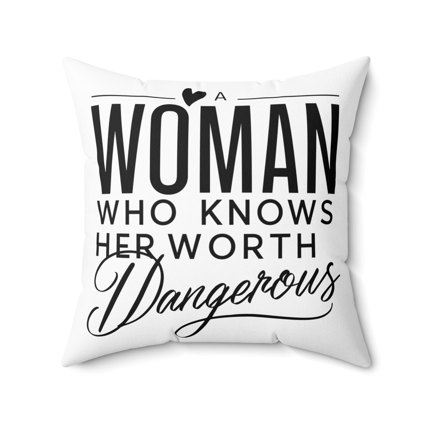 A Woman Spun Polyester Square Pillow