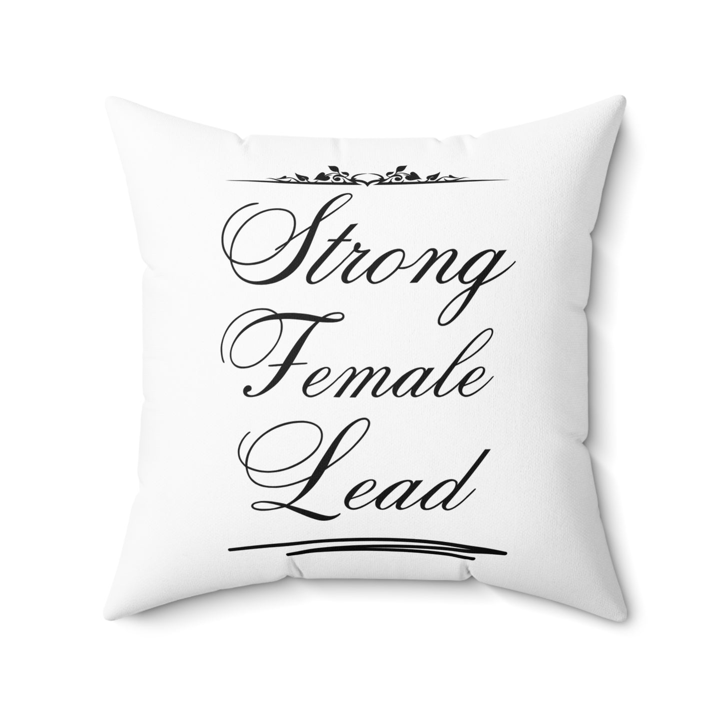 Strong Female Spun Polyester Square Pillow