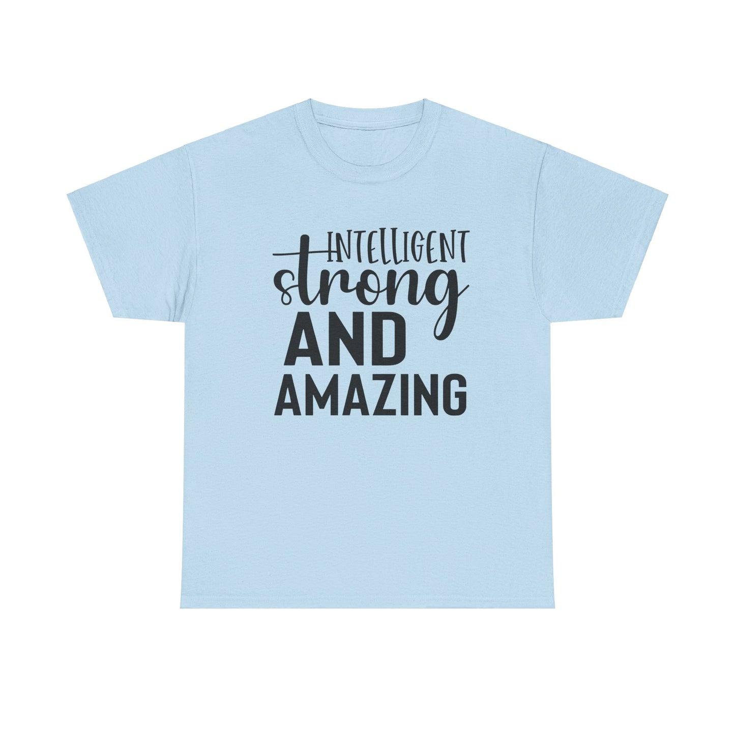 Intelligent Strong Printed T Shirt with Hearts