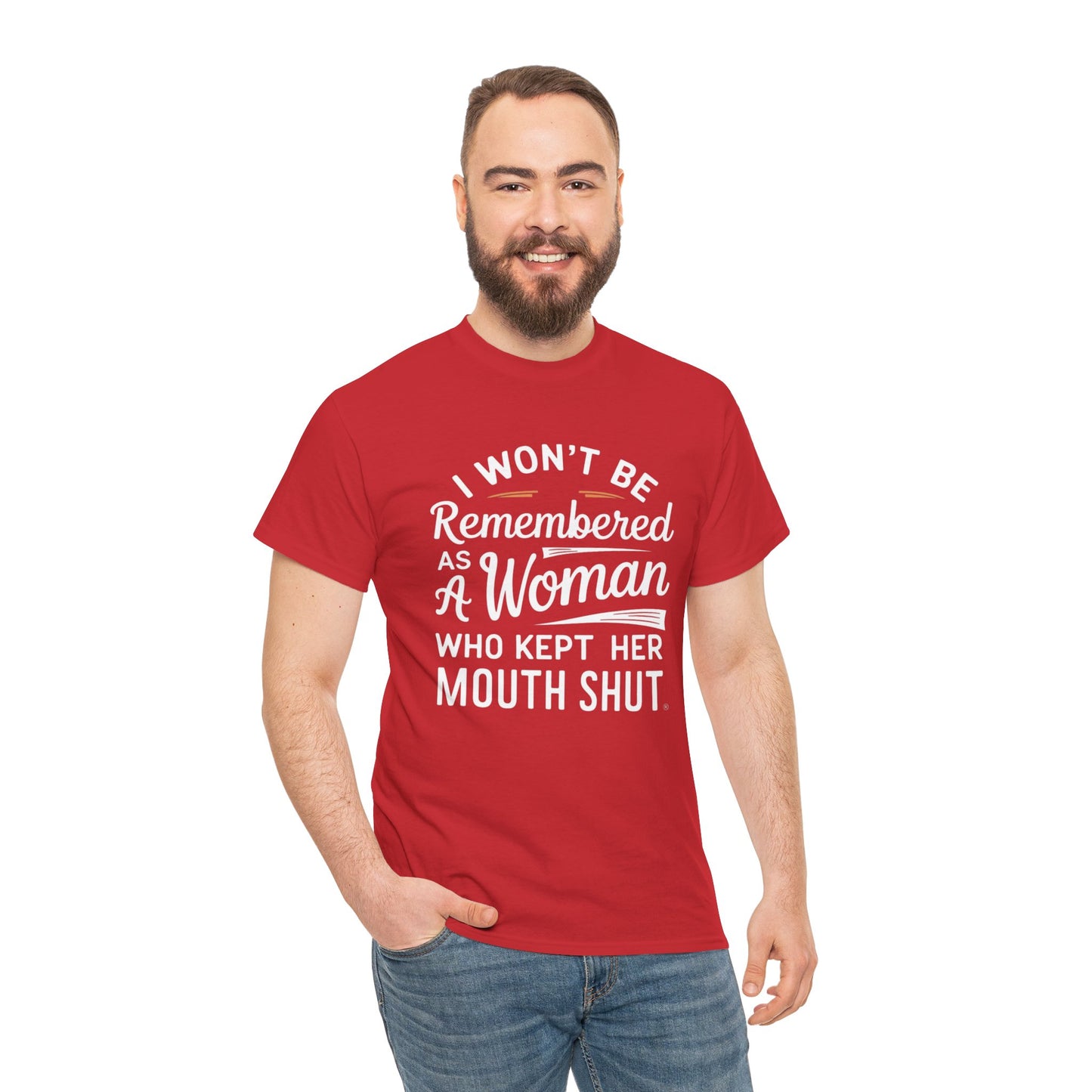 I WON'T Be Printed  T Shirt with Hearts