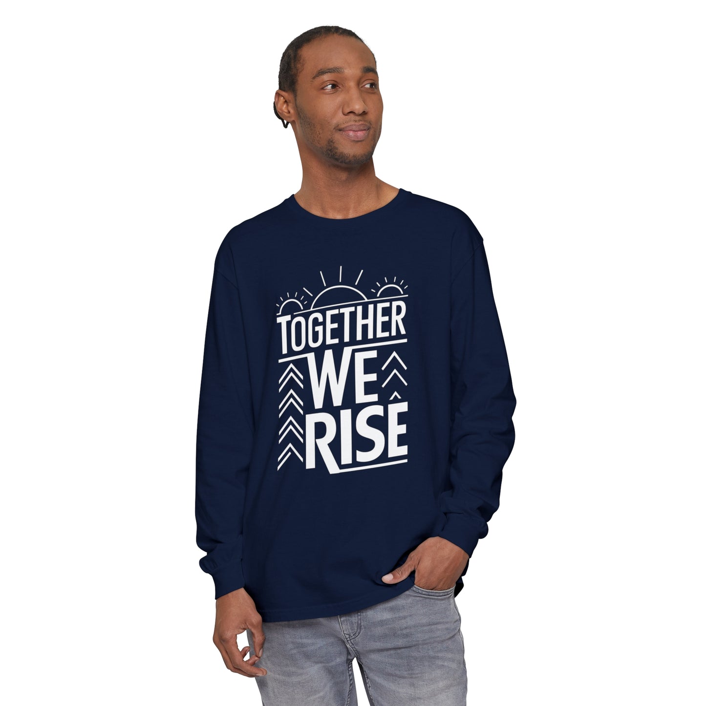 Together We Rise Women Garment-dyed Long Sleeve T-Shirt
