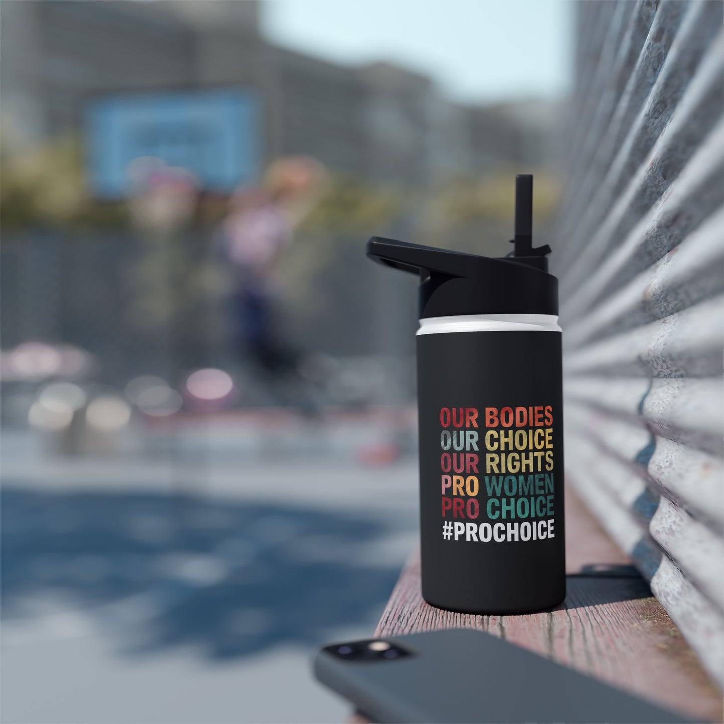 Our Bodies  Stainless Steel Water Bottle, Standard Lid