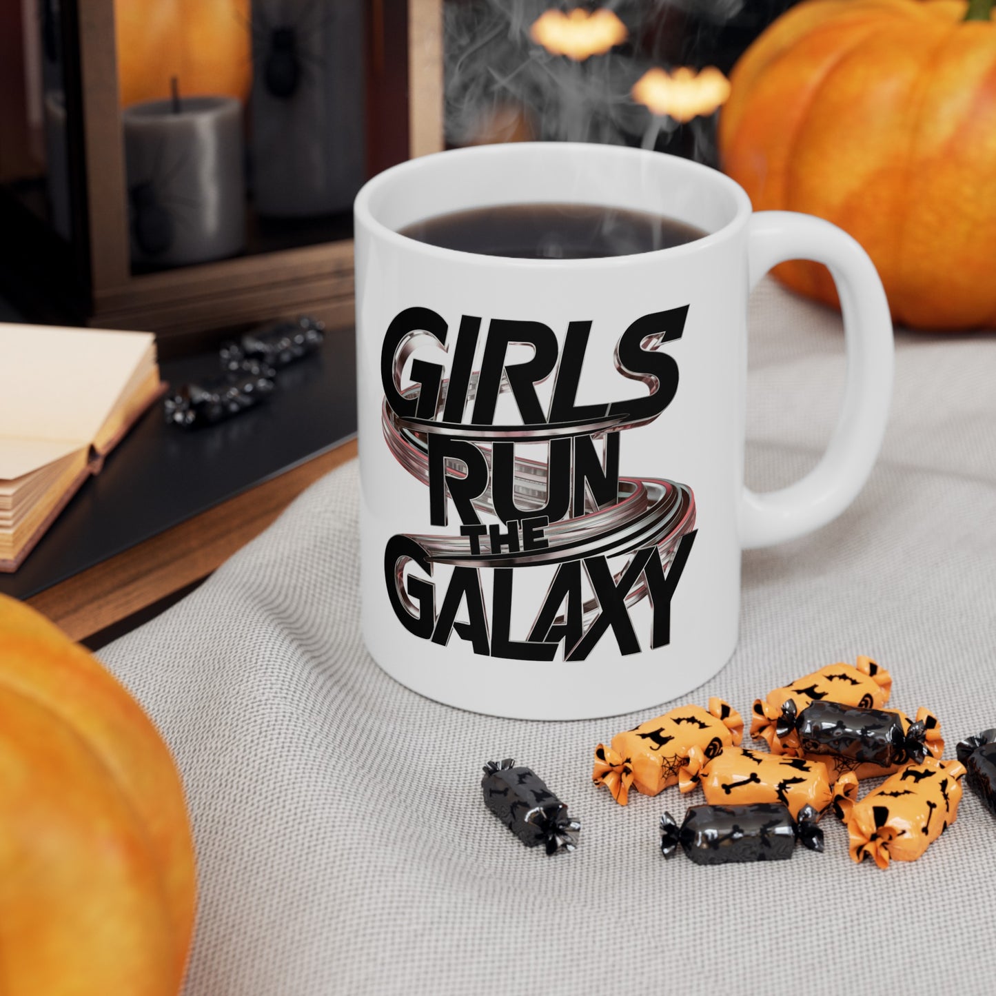 Girls Run Printed Ceramic Mug, (11oz, 15oz)