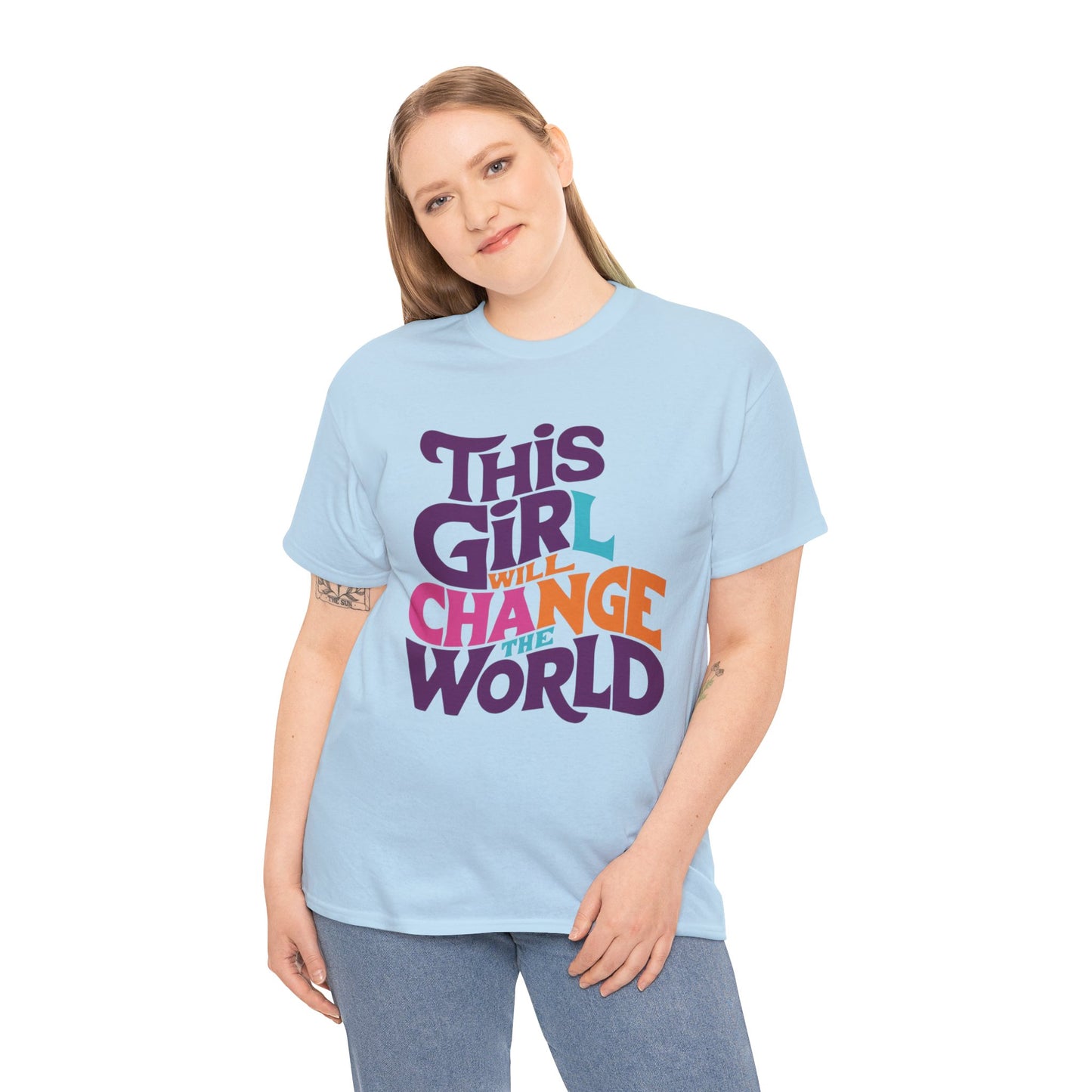 This Girl Printed  T Shirt with Hearts