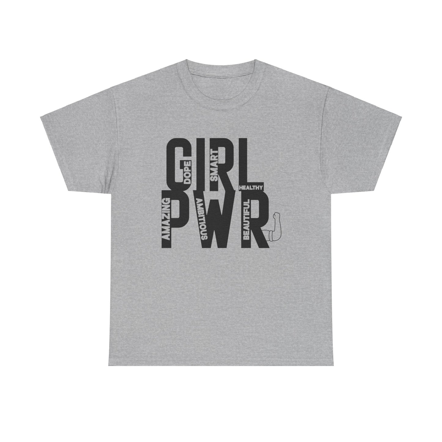 GIRL PWR Printed T Shirt with Hearts