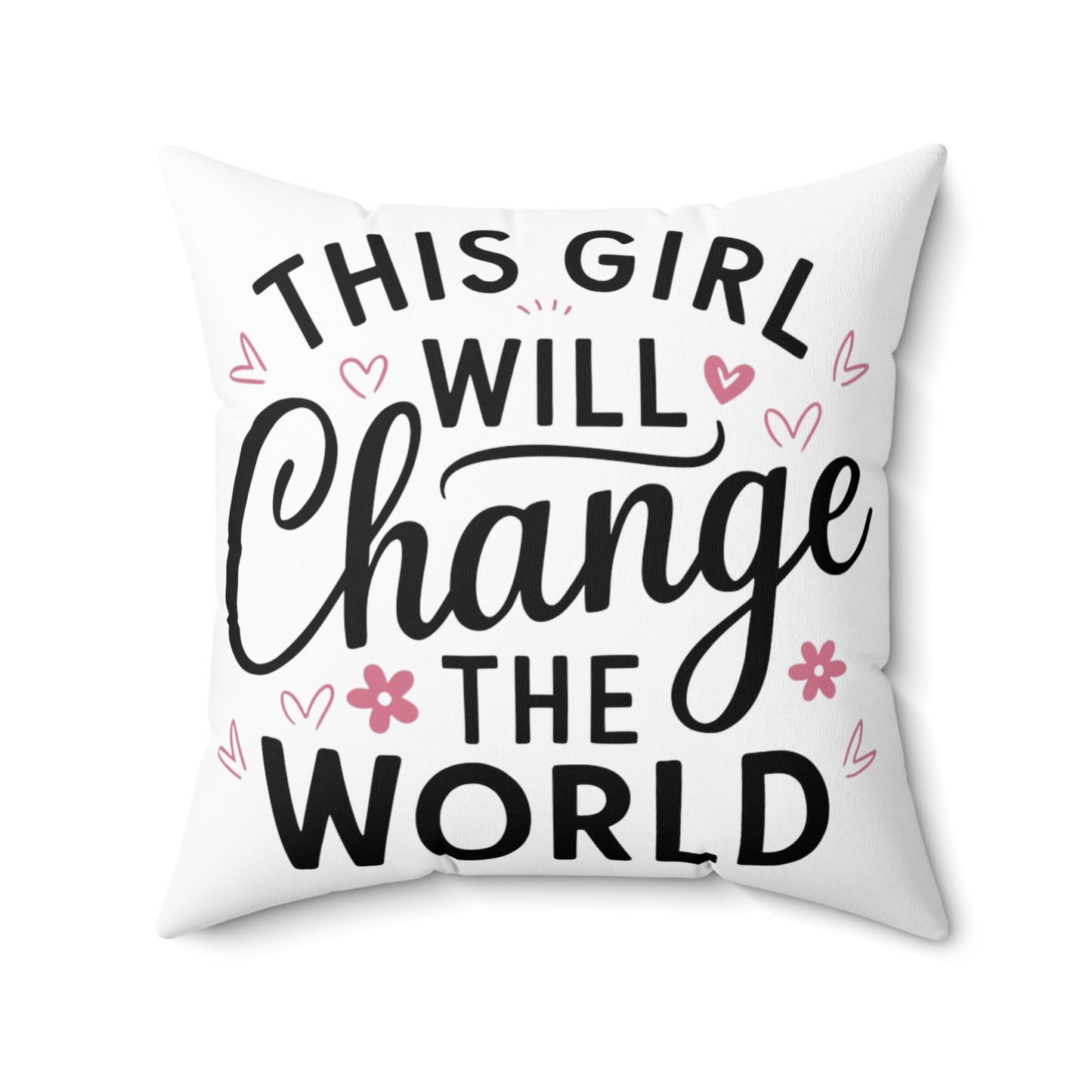 This Girl Spun Polyester Square Pillow