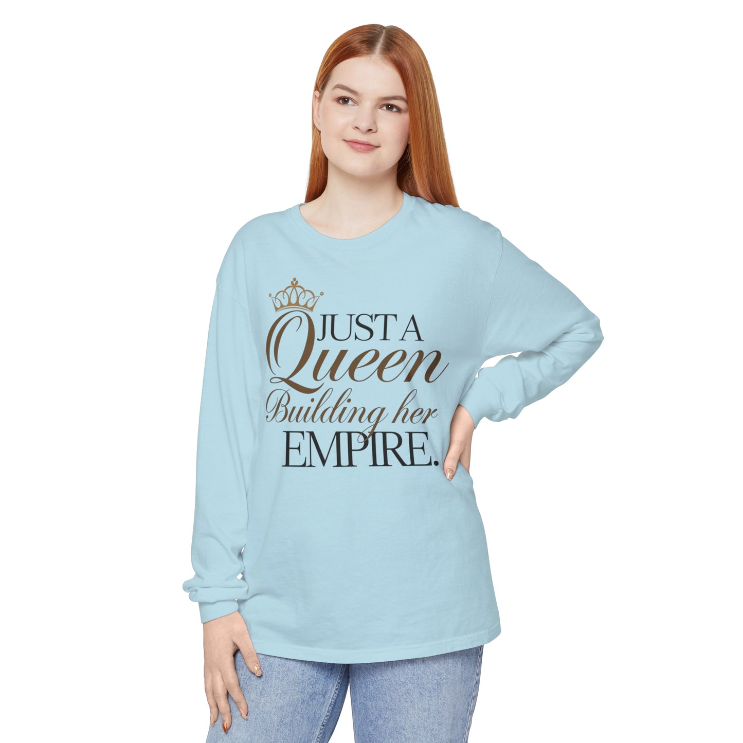 Just A Women Garment-dyed Long Sleeve T-Shirt