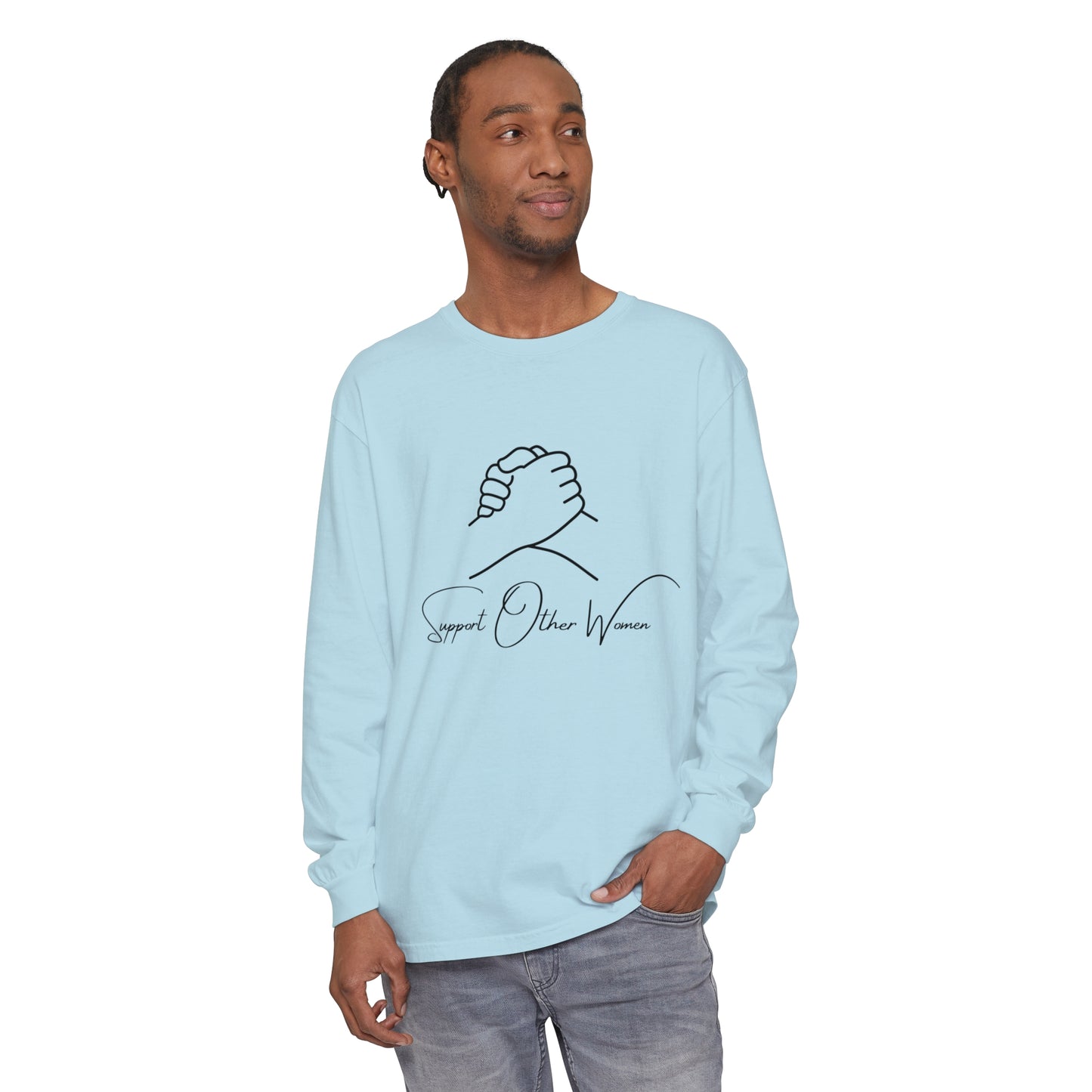 Support Other women Women Garment-dyed Long Sleeve T-Shirt
