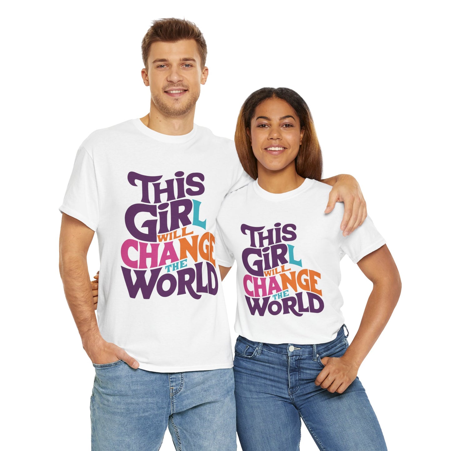This Girl Printed  T Shirt with Hearts