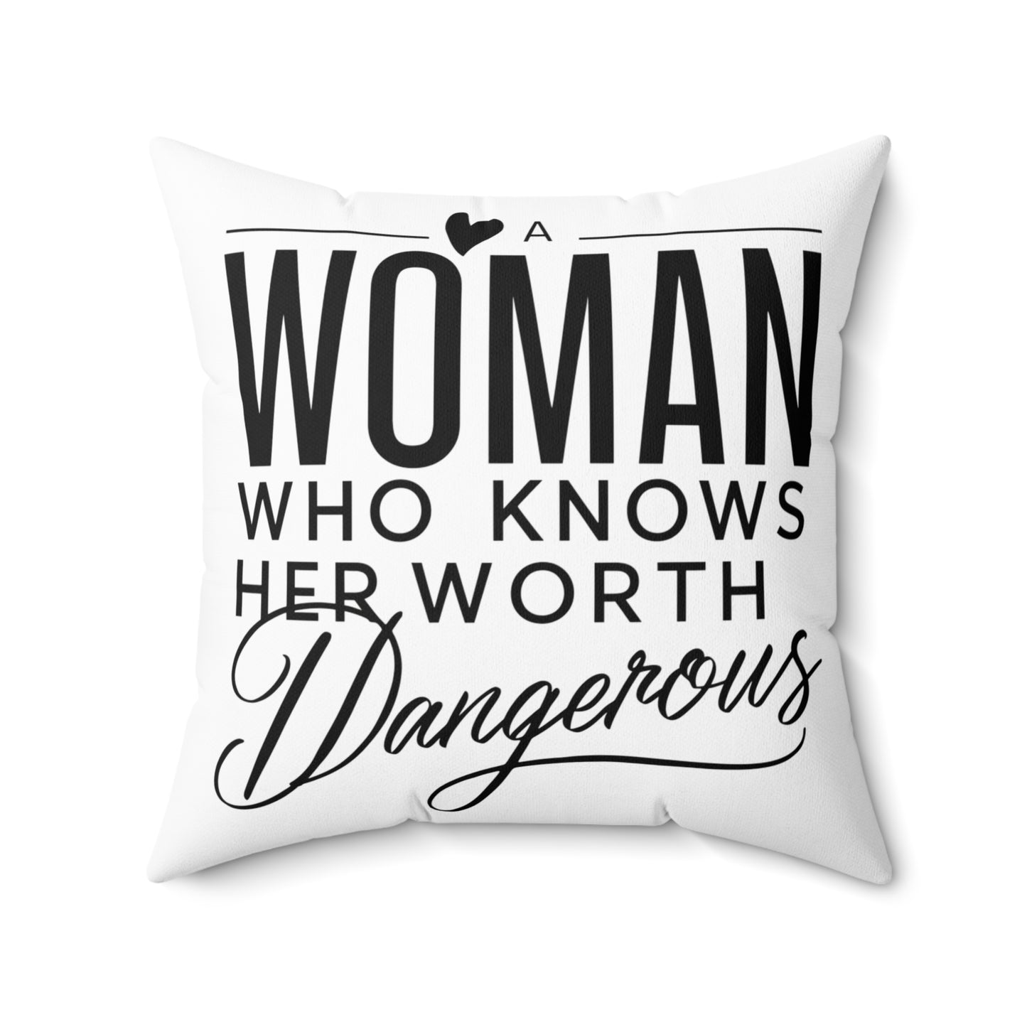 A Woman Spun Polyester Square Pillow