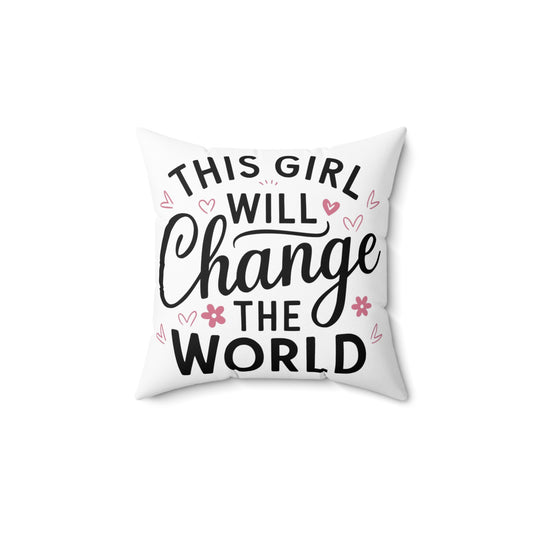 This Girl Spun Polyester Square Pillow