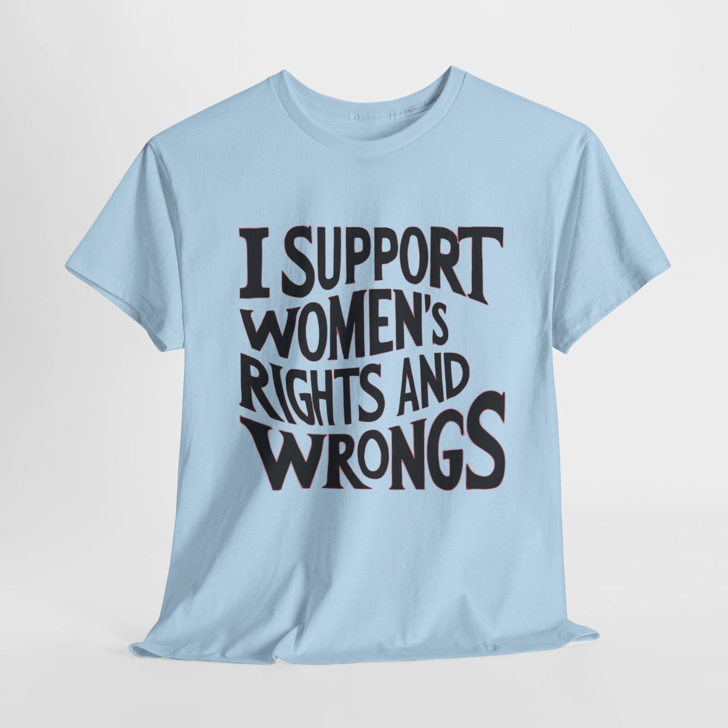 I Support Printed T Shirt with Hearts