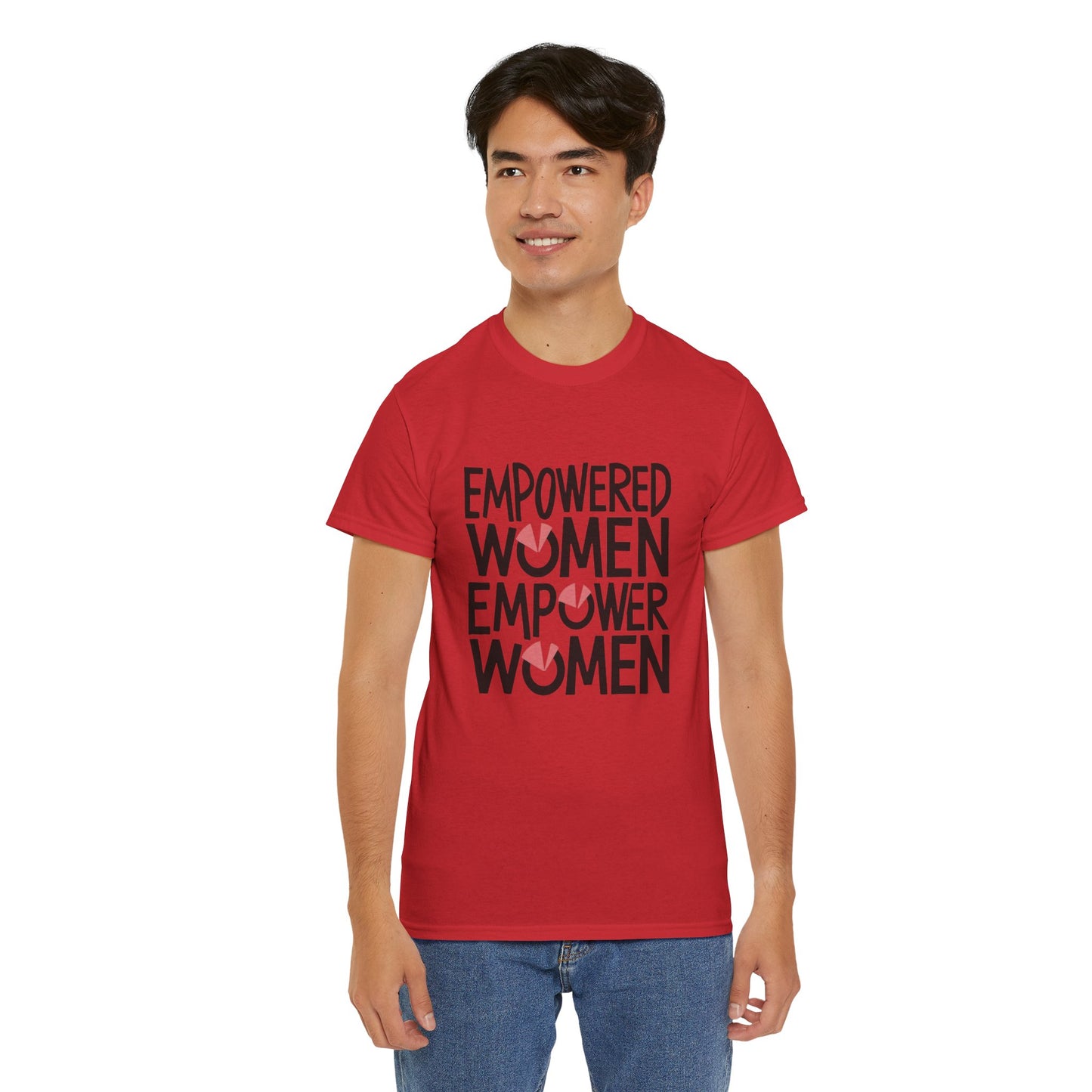 Empowered Printed T Shirt with Hearts