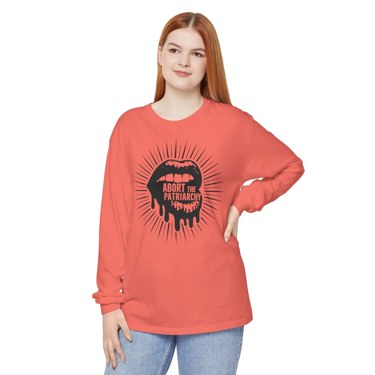 Abort The Women Garment-dyed Long Sleeve T-Shirt