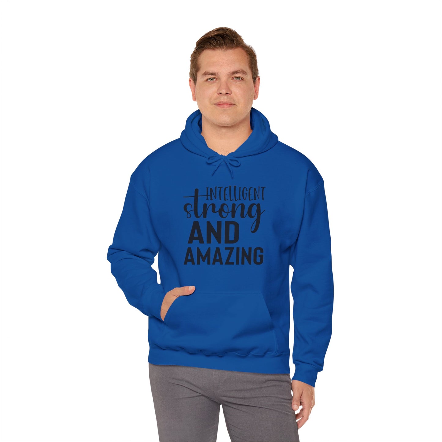 Intelligent Strong And Amazing Unisex Heavy Blend™ Hooded Sweatshirt
