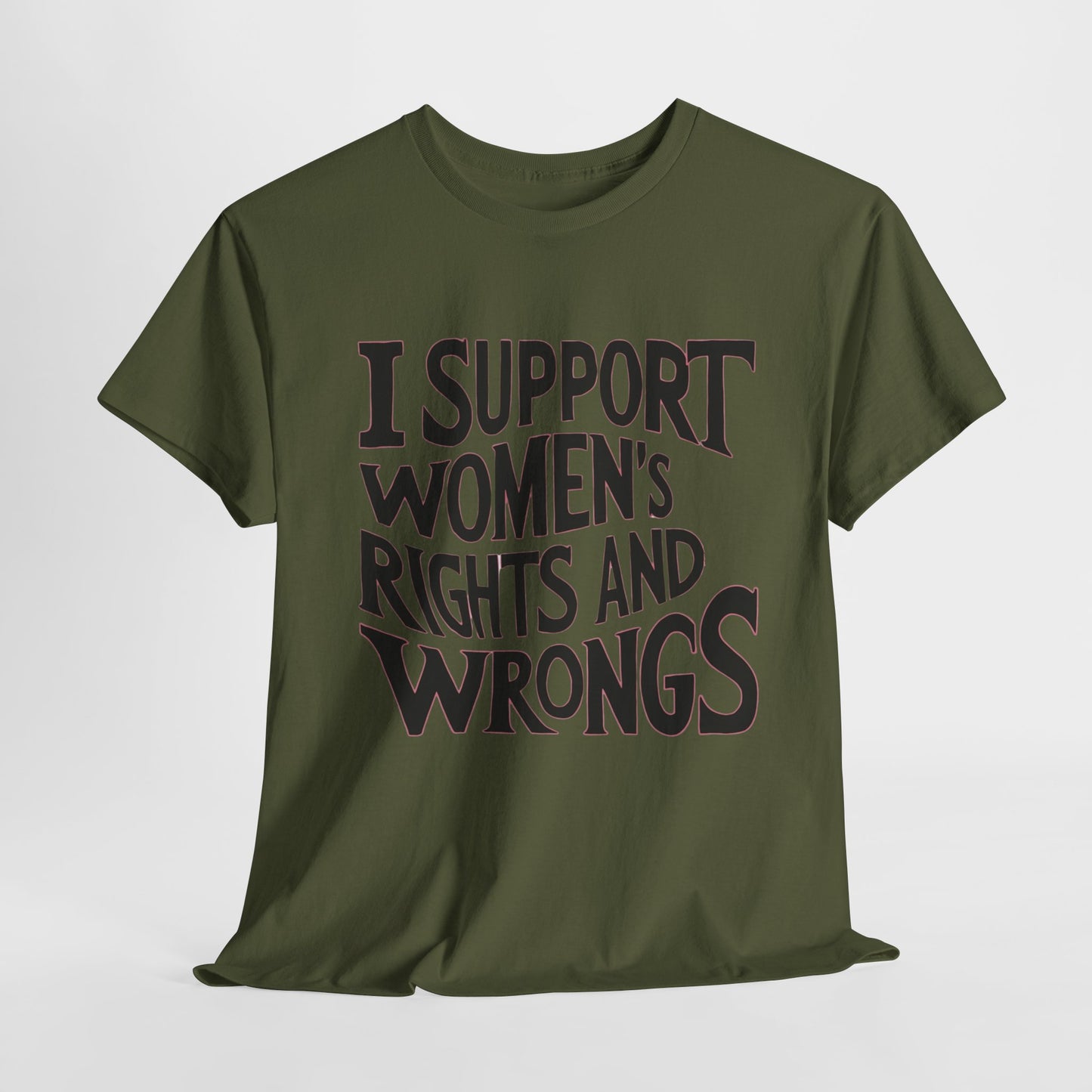 I Support Printed T Shirt with Hearts