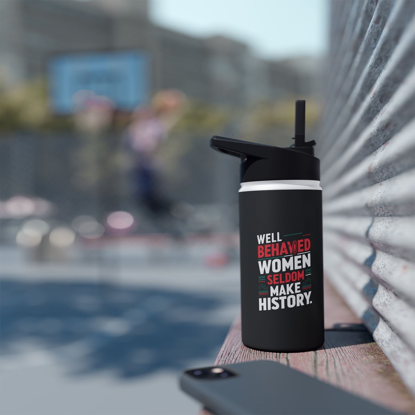 Well Behaved  Stainless Steel Water Bottle, Standard Lid
