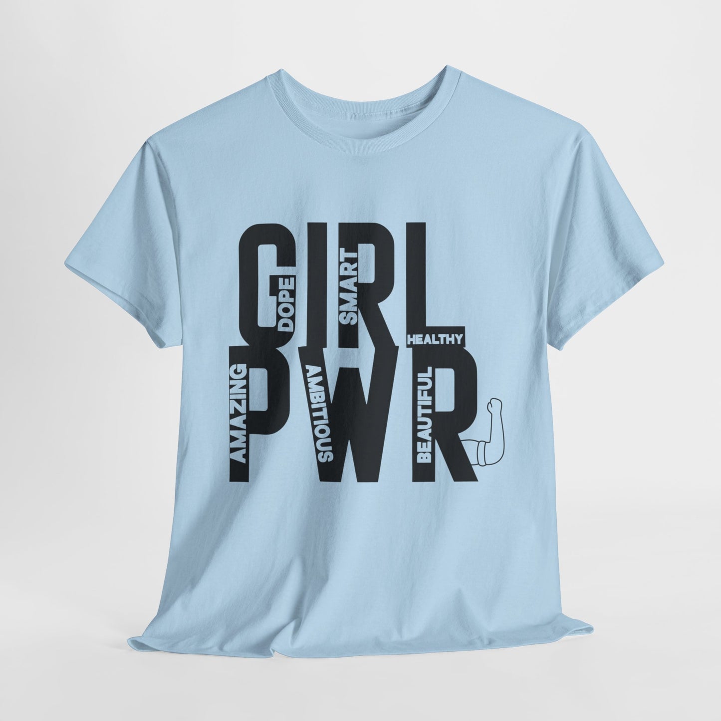 GIRL PWR Printed T Shirt with Hearts