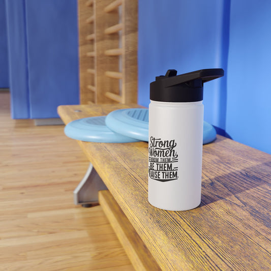 Strong Women Stainless Steel Water Bottle, Standard Lid