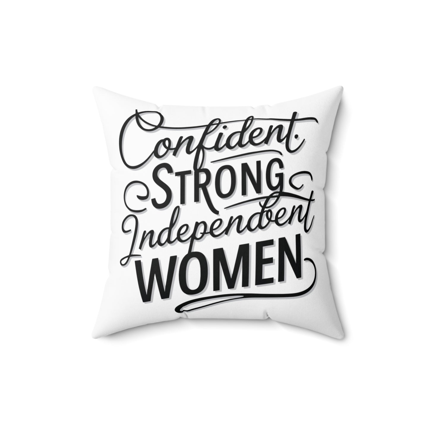 Confident Spun Polyester Square Pillow